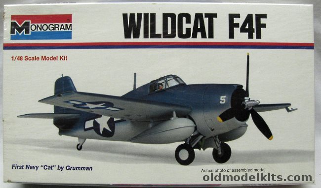 Monogram 1/48 Grumman Wildcat F4F - White Box Issue, 6798 plastic model kit